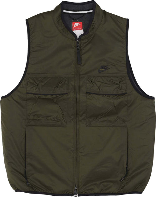 Nike-Smanicato-Uomo-Tech-Fleece-Utility-Vest-Cargo-Khaki/black-da-uomo