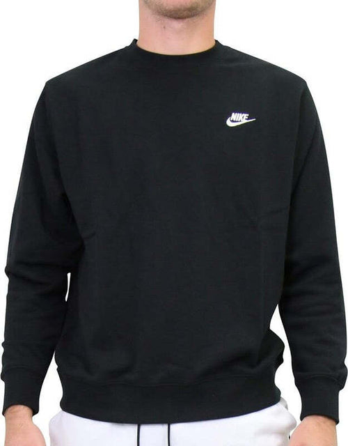 Nike-Sportswear-Club,-Maglia-A-Girocollo-in-French-Terry-Uomo,-Black/White