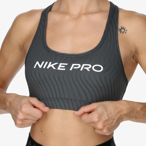 Nike-W-NP-Swsh-LGT-SPT-AOP-Bra,-Antracite/Bianco,-Donna