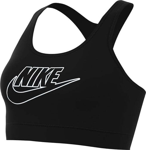 Nike-Women's-Bra-W-Nk-Swsh-Med-SPT-Futura-Bra,-Black/-White/-Black/-Black