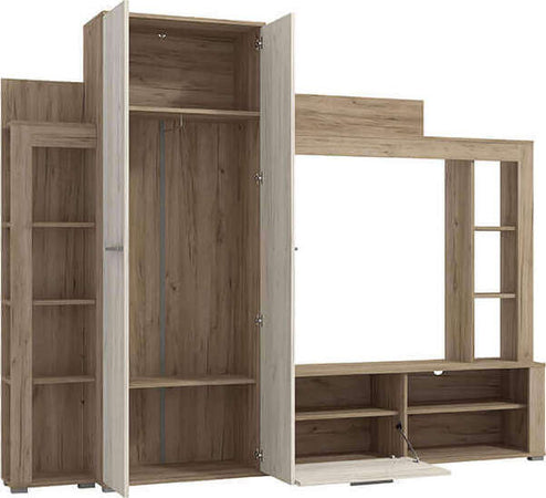 NILA---parete-attrezzata-moderna-colore-rovere-grigio-bianco-cm-233,2-x-350-x-185,2-h-Bianco-Milani-Home