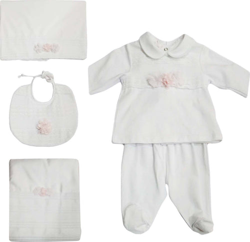 NINNAOH Set Completo Nascita Bimba MANIFATTURA ITALIANA Tutina 2Pz. + Bavaglino + 1Lenzuolo +1 Copertina Set Completo Nascita Bimba Sanitaria Gioia del Bimbo - Villa San Giovanni, Commerciovirtuoso.it
