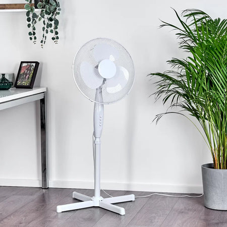 Ventilatore a piantana 3 velocità, pala da Ø 40 cm altezza regolabile h 125 cm