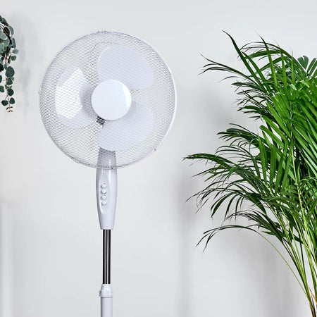 Ventilatore a piantana 3 velocità, pala da Ø 40 cm altezza regolabile h 125 cm