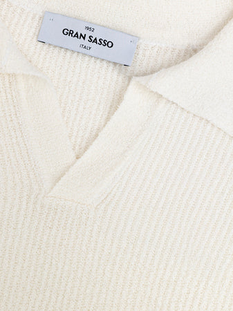 Gran Sasso Polo Knitwear in Bianco da uomo