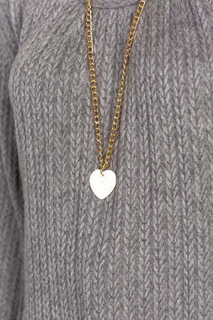 NO-NA'-|-Maglia-motivo-treccia-con-collana