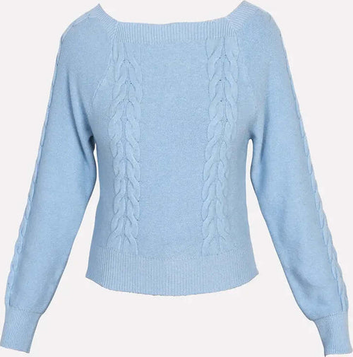 NO-NA'-|-Maglia-scollo-quadro-con-treccia