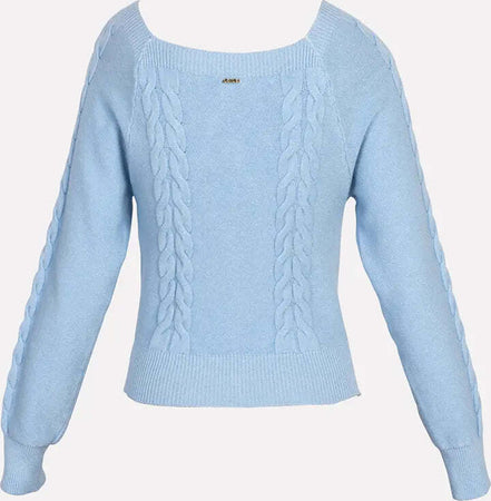 NO-NA'-|-Maglia-scollo-quadro-con-treccia