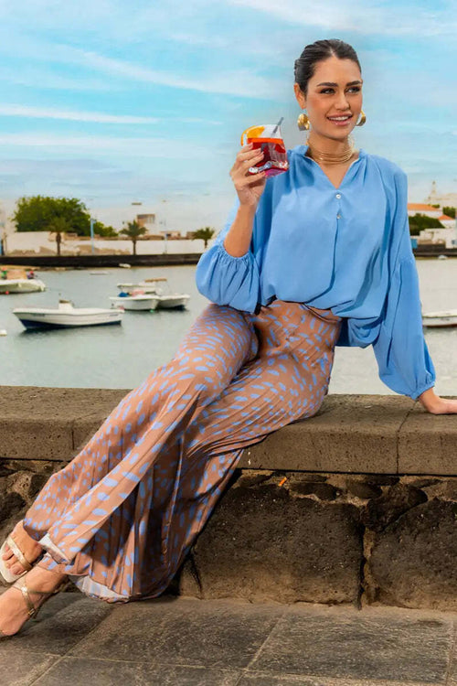 No-Na' | Pantalone Plissè Fantasia Pois Donna Moda/Donna/Abbigliamento/Pantaloni You Store - Messina, Commerciovirtuoso.it