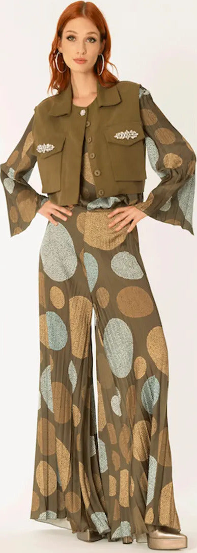 NO-NA'-|-Pantalone-plissettato-fantasia-pois