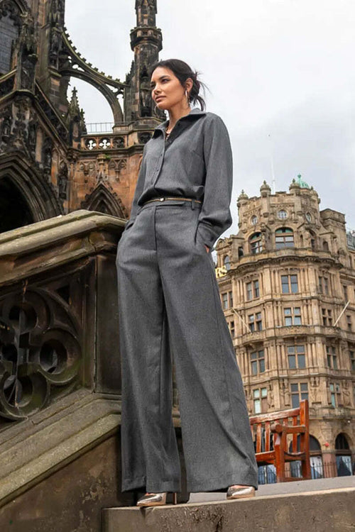 NO-NA'-|-Pantalone-spinato-con-cintura-gioiello