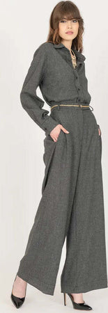 NO-NA'-|-Pantalone-spinato-con-cintura-gioiello