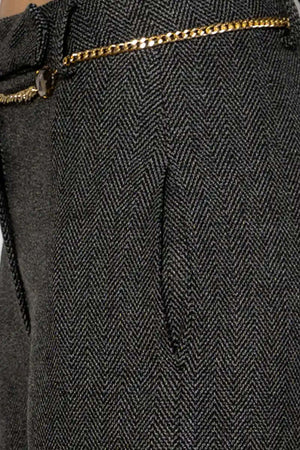 NO-NA'-|-Pantalone-spinato-con-cintura-gioiello