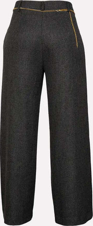 NO-NA'-|-Pantalone-spinato-con-cintura-gioiello