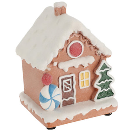 Casetta con LED per villaggio di Natale, in plastica, da 9 x 8 x 13 cm