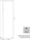 NODE---armadietto-un-anta-4-ripiani-Rovere-grigio-Milani-Home