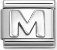 NOMINATION----LINK-COMPOSABLE-CLASSIC-LETTERA-M-IN-ARGENTO