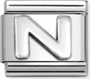 NOMINATION---LINK-COMPOSABLE-CLASSIC-LETTERA-N-IN-ARGENTO