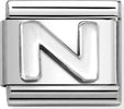 NOMINATION---LINK-COMPOSABLE-CLASSIC-LETTERA-N-IN-ARGENTO