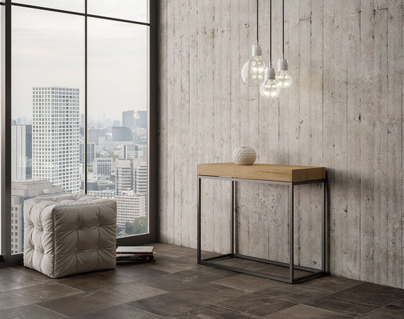 Tavolo consolle "Novara" allungabile in legno per sala da pranzo