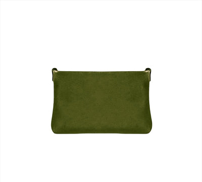Borsa Donna Piccola a Spalla Minibag Verde Militare Leathershop