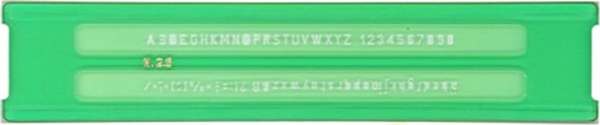 Normografo lettere e cifre Uni - 2 5mm - verde - Arda Cancelleria e prodotti per ufficio/Penne matite scrittura e correzione/Materiali per il disegno tecnico Eurocartuccia - Pavullo, Commerciovirtuoso.it
