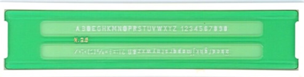 Normografo lettere e cifre Uni - 3 5mm - verde - Arda Cancelleria e prodotti per ufficio/Penne matite scrittura e correzione/Materiali per il disegno tecnico Eurocartuccia - Pavullo, Commerciovirtuoso.it