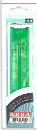 Normografo lettere e cifre Uni - 5mm - verde - Arda Cancelleria e prodotti per ufficio/Penne matite scrittura e correzione/Materiali per il disegno tecnico Eurocartuccia - Pavullo, Commerciovirtuoso.it