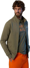 North-Sails-felpa-con-zip-verde-oliva-Basic-691221