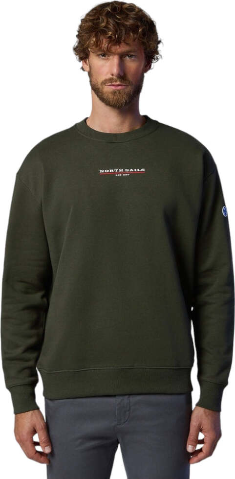 North-Sails-felpa-girocollo-verde-691164