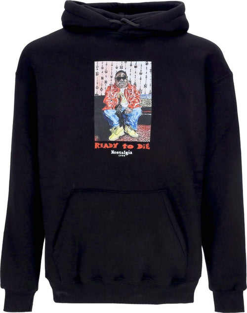 NOSTALGIA-1994-Felpa-Cappuccio-Uomo-Biggie-Hoodie-Black-da-uomo