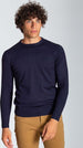 Notting-Hill-Maglia-Girocollo-Uomo-Blu-Maglia-Maniche-Lunghe-Blu