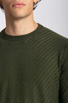 Notting-Hill-Maglia-Girocollo-Uomo-Verde-Lavorata-Maglia-Maniche-Lunghe-Verde-Scuro