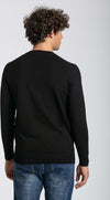 Notting-Hill-Maglia-Uomo-Girocollo-Maniche-Lunghe-Nera