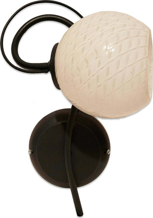 Novecento Applique Arabella Ferro E Vetro Nera Antracite Lampada a Parete Rotonda Vetro Trasparente E Bianco Illuminazione/Illuminazione per interni/Illuminazioni per pareti/Applique Ideart - Valdilana, Commerciovirtuoso.it