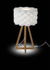 Novecento Lampada Da Tavolo Moki Bianca e Legno Design Moderno Stile Scandinavo Natalie 271 Lampada in Bamboo E Carta Porta Lampada E14 11w Max Illuminazione/Illuminazione per esterni/Lampade da tavolo Ideart - Valdilana, Commerciovirtuoso.it