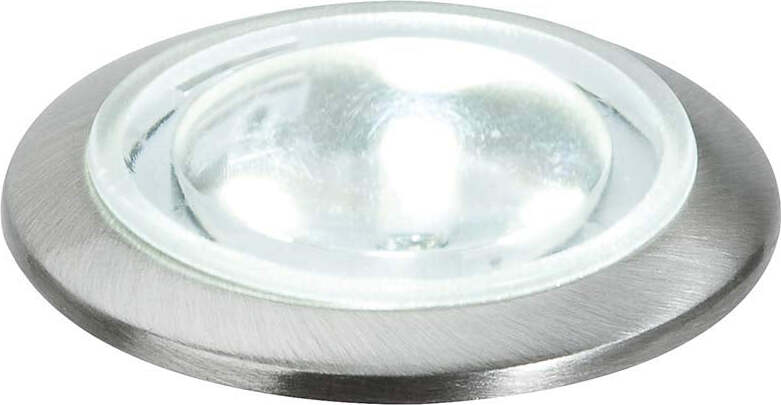 NP-Mini-far.-incasso-LED-rotondo-5x0,5W-3,6VA-230/12V-35mm-ferro-spazz/metallo-Paulmann-3291
