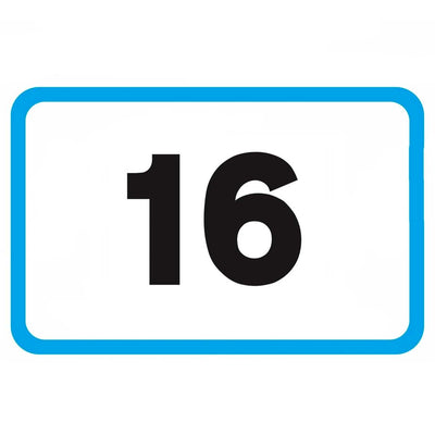 Numeri civici numero civico in metallo pellicola rifrangente 7anni 12x18 cm
