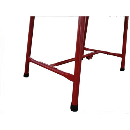 Banco da lavoro per officina - tavolo pieghevole in legno e acciaio per il fai da te - 120 cm (L) x 62,5 (P) cm x 83 cm (H)