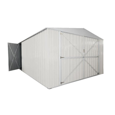 Box garage auto lamiera capanno in Acciaio Zincato 360x600cm x h2.32m - 346KG - 21,6mq - BIANCO