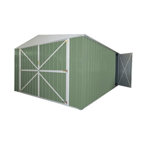 Casetta garage giardino Box in Acciaio Zincato 360x514cm x h2.32m - 320KG - 18,5mq - VERDE