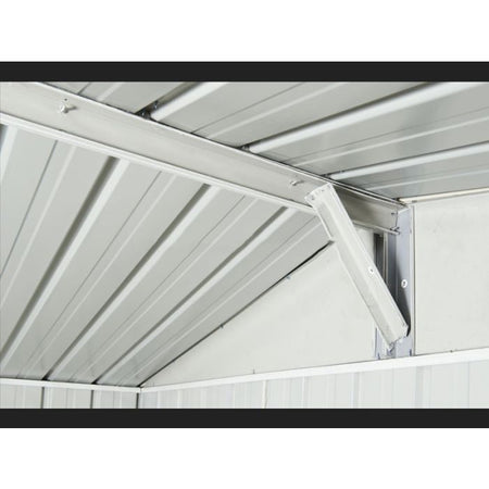 Box attrezzi giardino in Acciaio Zincato 360x260cm x h2.12m - 130KG - 9,36mq - BIANCO