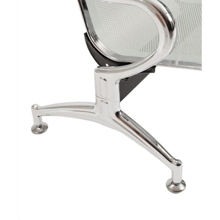 Panca per sala attesa ufficio studio in acciaio a 1 posto