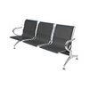 Panca in acciao per sala attesa ufficio studio a 3 posti - colore nero
