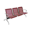 Panca in acciao per sala attesa ufficio studio a 3 posti - colore rosso