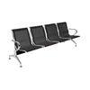 Panca per sala attesa aspetto studio medico o professionale a 4 posti - colore nero