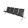 Panca per sala attesa aspetto studio medico o professionale a 4 posti - colore nero