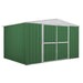 Box in Acciaio Zincato garage deposito attrezzi 360x260cm x h2.12m - 130KG - 9,36mq - VERDE