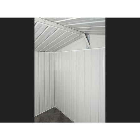 Box in Acciaio Zincato casetta attrezzi in lamiera 276x260cm x h2.12m - 110KG - 7,2mq- BIANCO