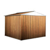 Box lamiera giardino casetta attrezzi in Acciaio Zincato 276x260cm x h2.12m - 110KG - 7,2mq - LEGNO